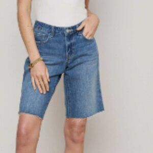 L'AGENCE Denim Bermuda Shorts Size 27 NWOT